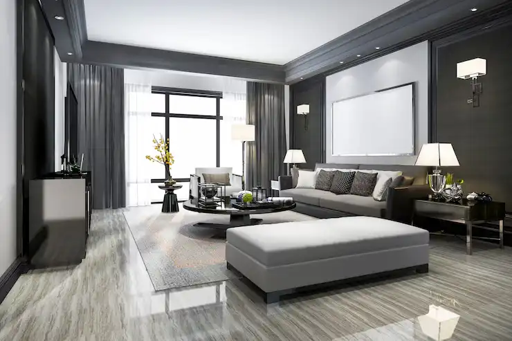 Căn phòng được thiết kế với phong cách hiện đại